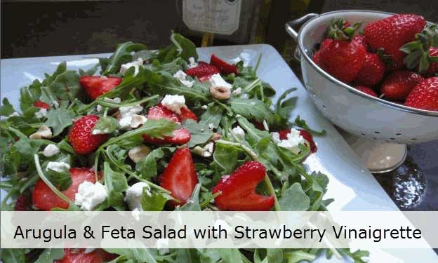 Arugula and Feta Salad With Strawberry Vinaigrette