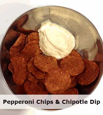 Pepperoni Chips and Chipotle Dip